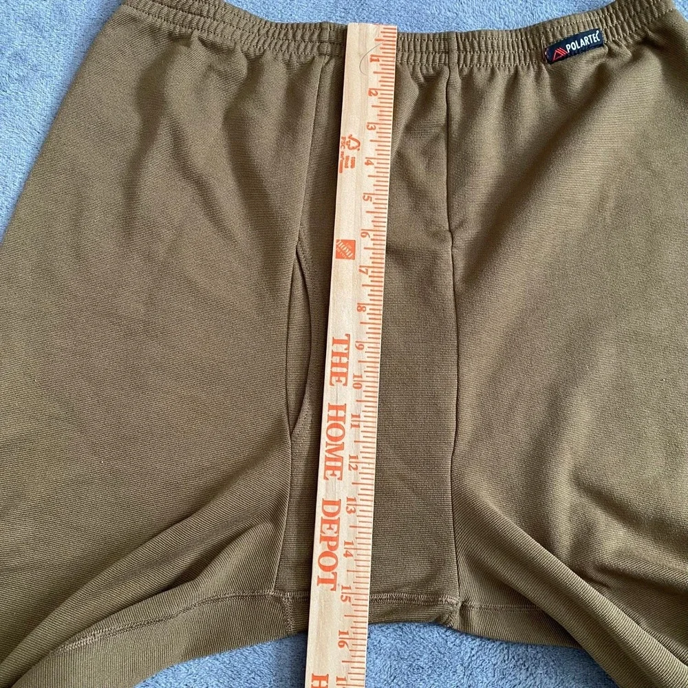 Cabelas Men XL 32x33 Tall Base Layer Pants Brown Polartec Thermal Long Johns USA